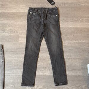 True ReligionDark Gray Skinny Jeans